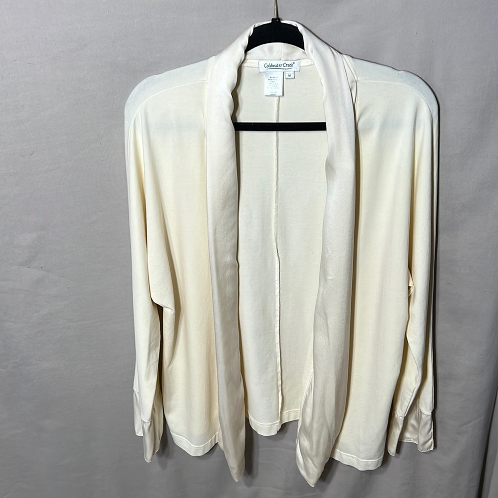 Women’s cardigan, Coldwater Creek, (M), long sleeve w/slit, collar.